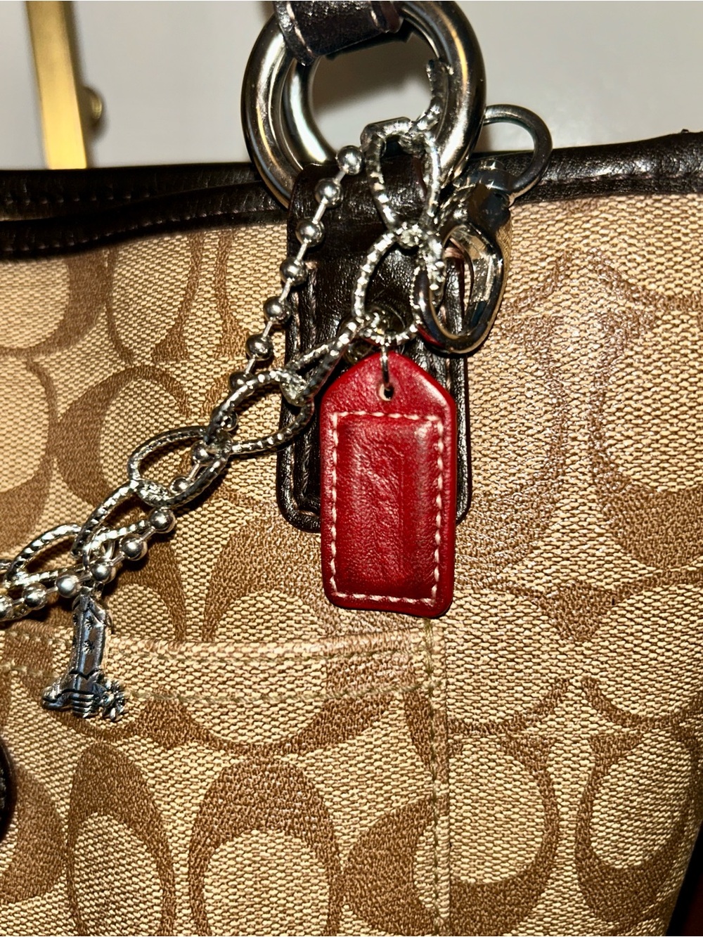 Coach Peyton Signature Heritage Pocket Tote Bag Y2K Vintage - Picture 3 of 14